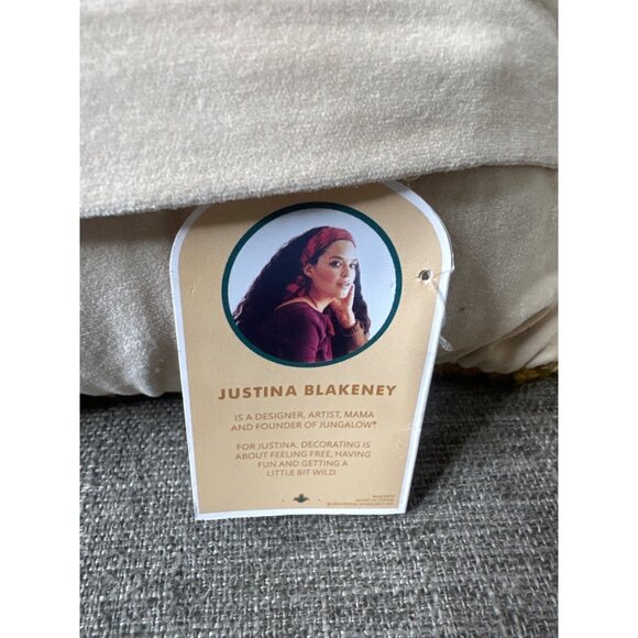 Peking Handcrafted Chi Chi Leopard Lumbar Hook Pillow Tassels Yellow White Wool - Picture 3 of 5